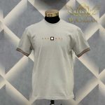 تیشرت اورجینال Hermes سفید کتان سوزنی HERM-TS01