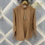 پیراهن آستین بلند مردانه FORTIUS دکمه دار 100 درصد کتان ترک BO-FRT-LSCTN-001